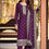 Thumbnail: Purple and Gold Embroidered Pant Style Suit  Product  Code : AM-16081