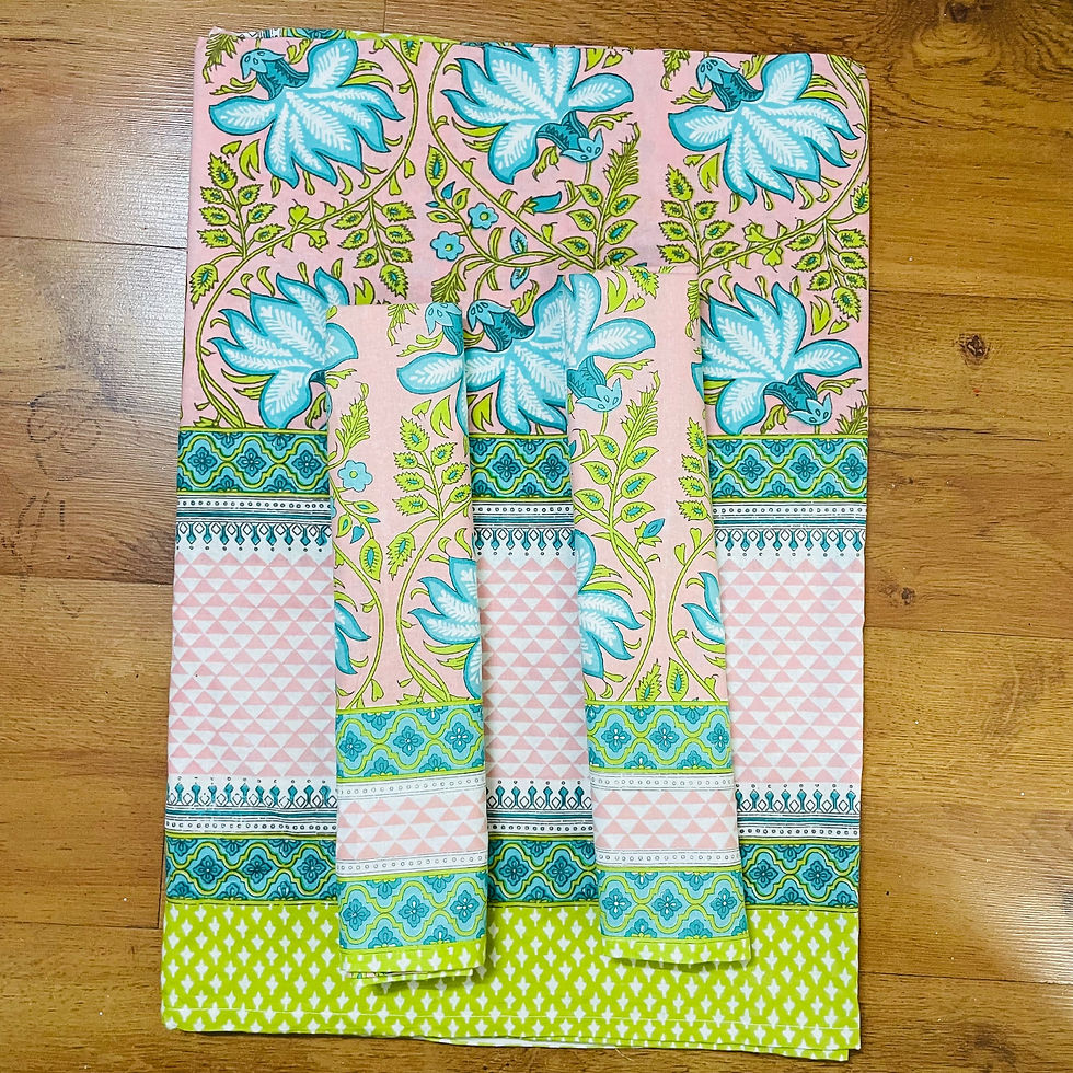 Thumbnail: King Size Jaipuri Printed Bedsheet Set with 2 Pillow Covers