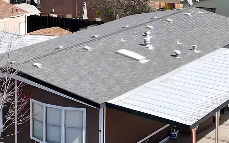 Inspection of a manufactured home roof before solar installation