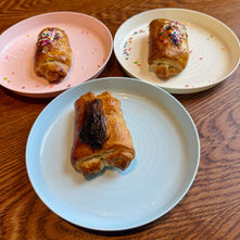Air Fried pain au Chocolat / Raspberry Cream Cheese