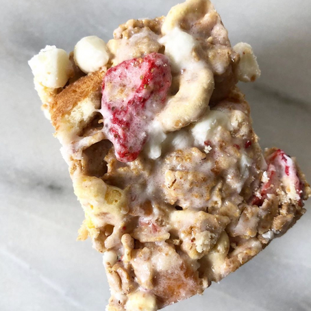 Strawberry Shortcake Cereal Squares 