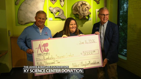 Science Center check presentation