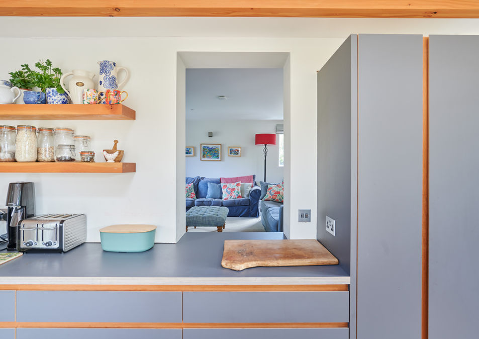 New modern joinery kitchen at Benmead, Wiltshire, designed by Matthew Clay Architects and Westside Design, Bath