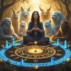 Month 6 – Protection, Divination & Spirit Connection_Prompt__A sacred circle drawn on the