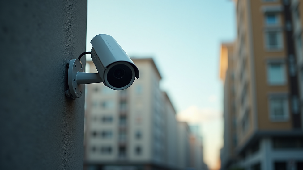 Vista de un sistema de vigilancia con cámaras de seguridad