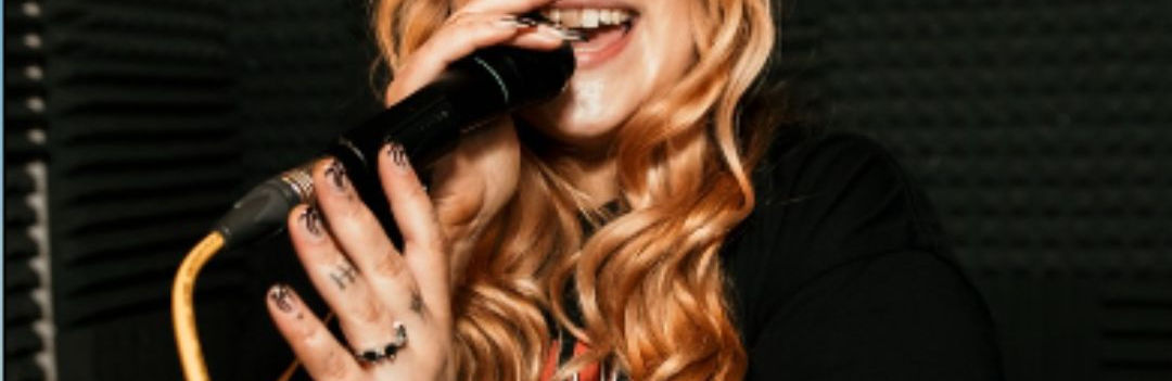 Georgia Nevada is recording vocals at Green Wave Productions.