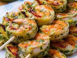 Brochettes de crevettes marinées - Détox, perte de poids