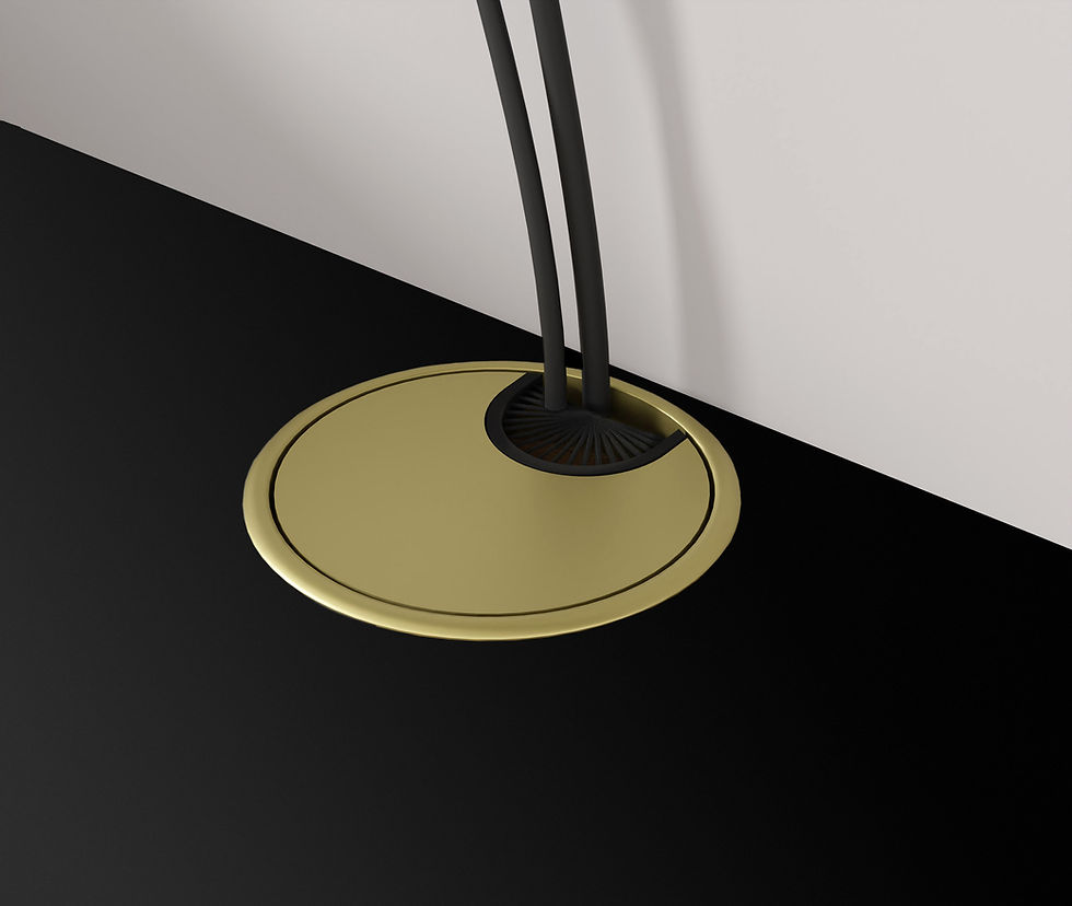 Thumbnail: TV Cabinet  ICARUS 61.4 in - Hanging - Black Matt / Natural Artisan Oak