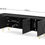 Thumbnail: TV Stand SPACE 70.9 in 4D - Black High Gloss - Gold Legs