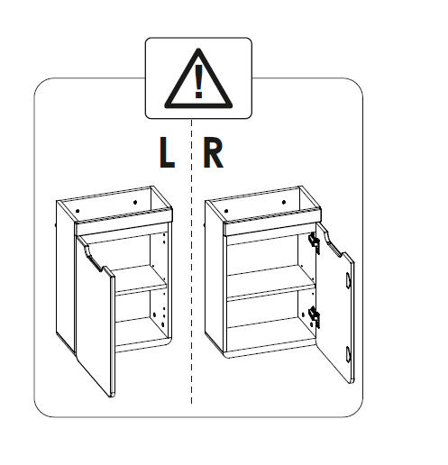 Miniatura: Wisząca Szafka pod umywalkę 40 cm ARUBA WHITE 826