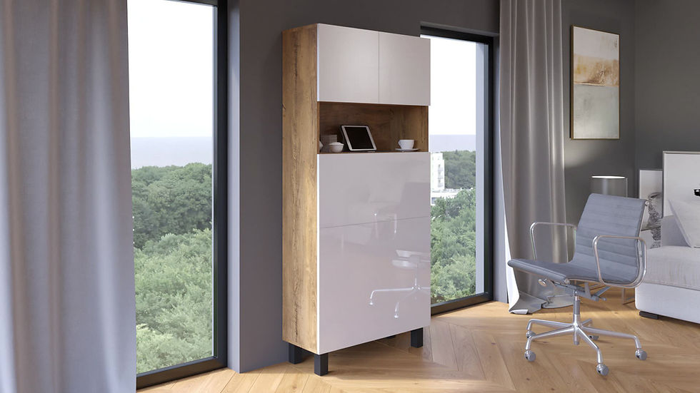 Miniatura: Biurko rozkładane HOMI dąb sonoma