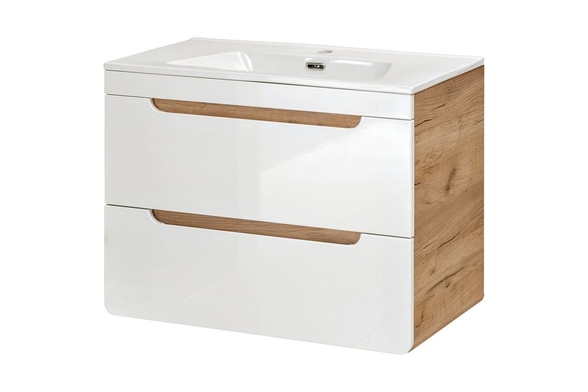 Wisząca Szafka pod umywalkę 60 cm ARUBA WHITE 820 + CFP60D