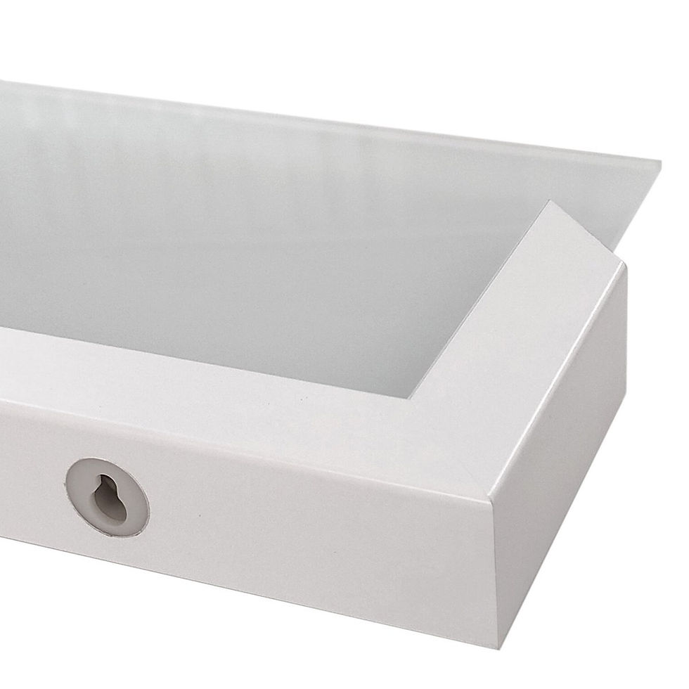 Miniatura: Zestaw 2 półek wiszących AURIS 60 cm biały/satyna