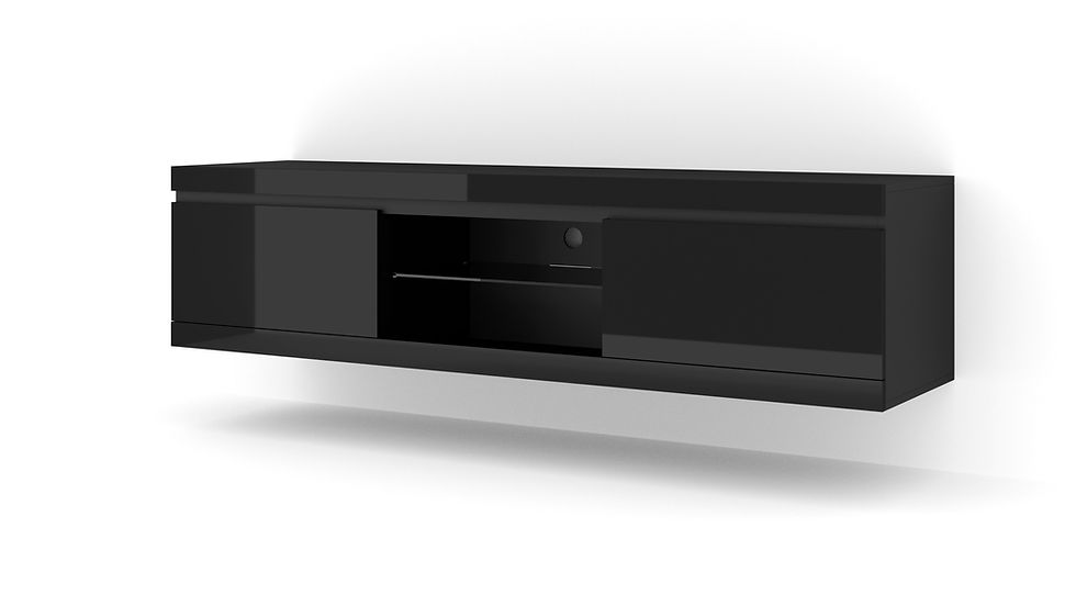 Thumbnail: TV Stand NET 71" Universal Cabinet, Hanging or Standing Black High Gloss M
