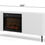 Miniatura: Szafka RTV RAVENNA 2D 170 cm z kominkiem biała/biała