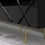 Thumbnail: TV Stand SPACE 70.9 in 4D - Black High Gloss - Gold Legs