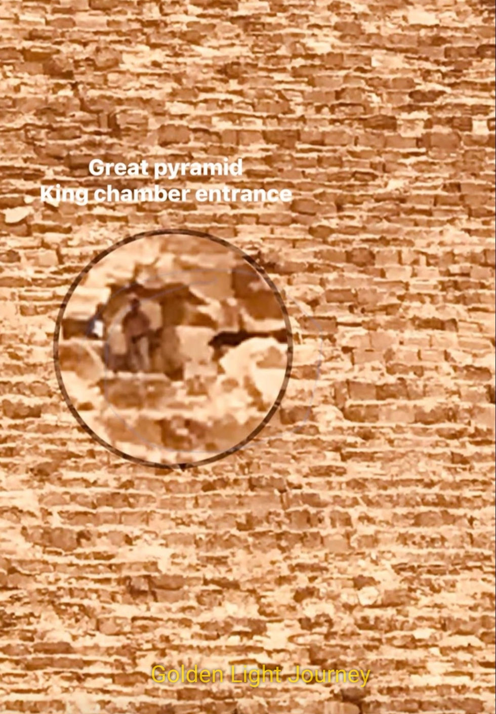 Engineer installing Air Ventilation from the South Side of the Great Pyramid to the inside of the Kings Chamber.