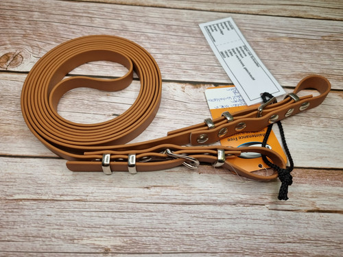 Jagdzügel Mit Schlaufen Ecoline - Schwarz Mit Stegen