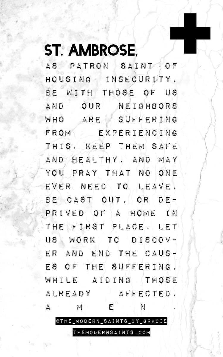 Thumbnail: St. Ambrose Prayer Card