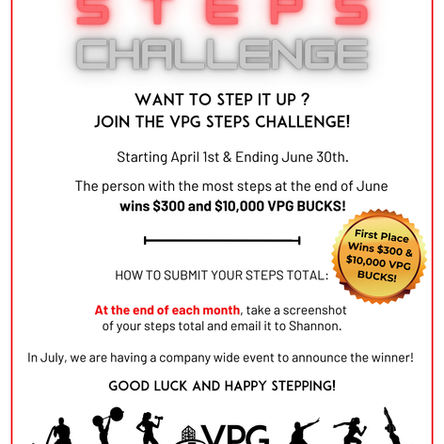 Steps Challenge Starts Today!