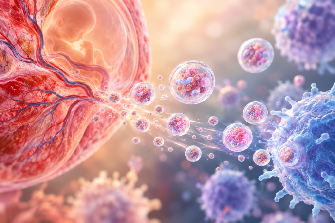 Les vésicules placentaires sur la piste de l’inflammation