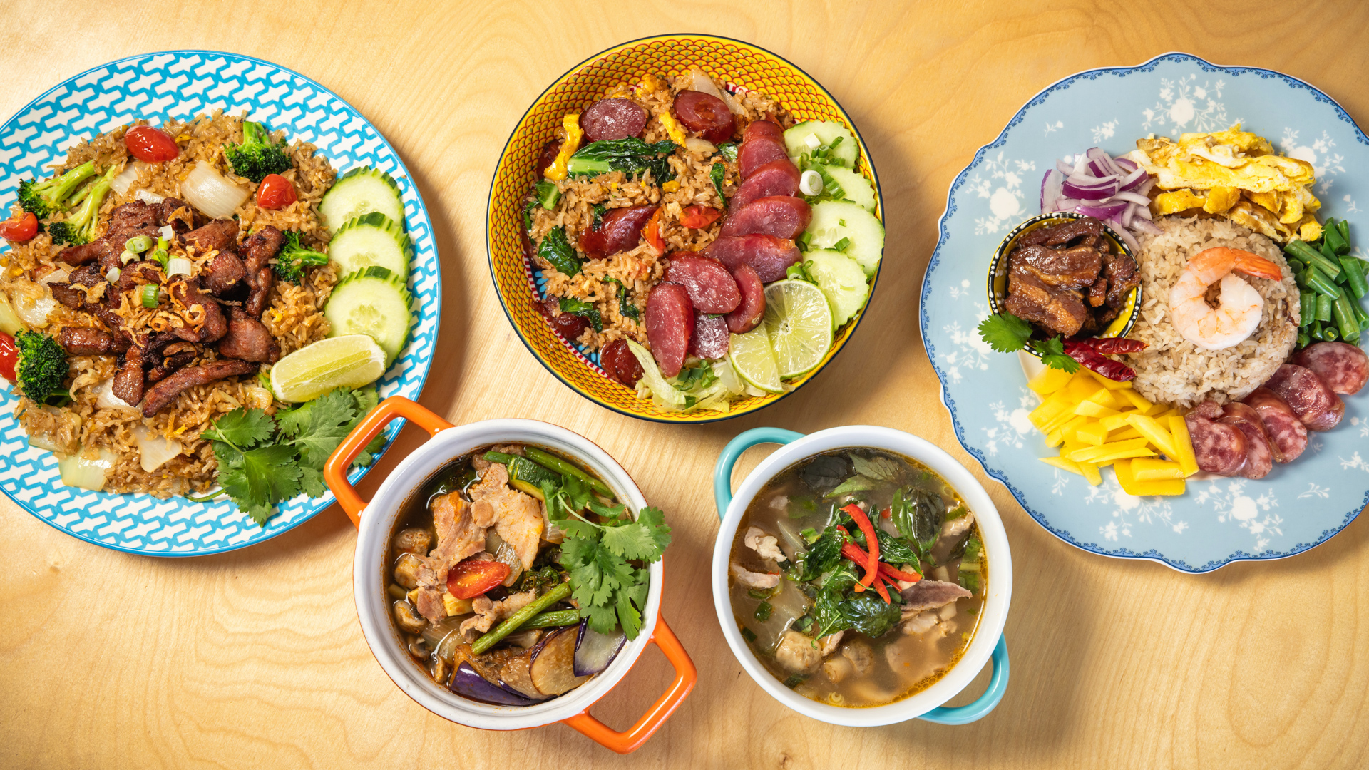 Arranged Food and Objects