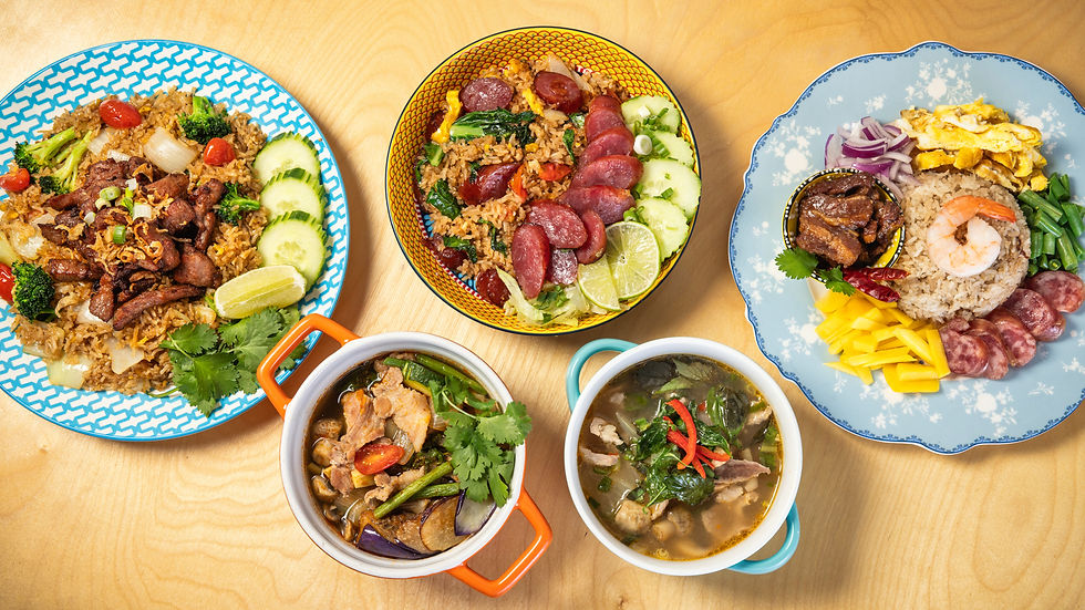 Arranged Food and Objects