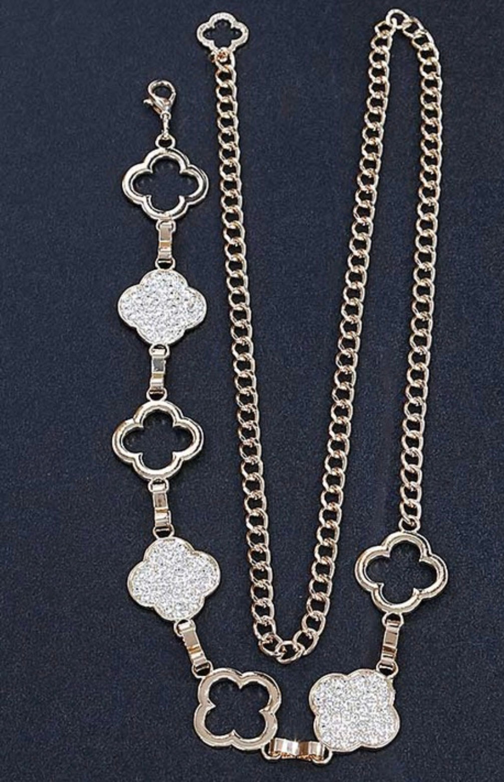 Gold Clover Chain Belt