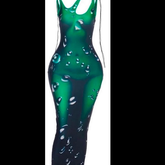 green emerald velvet dress Divide Dress  Handmade Latex Bodycon with Cutouts | Vex Clothing