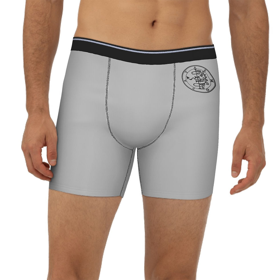 Asmodeus Sigil Boxer Briefs White Front View