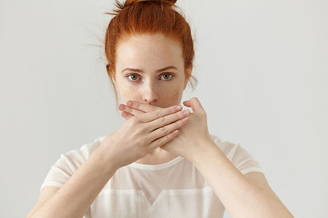 Portrait of serious young ginger Europea