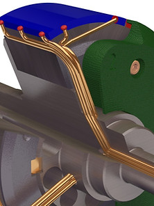 installation of thermal sensors on the rotor