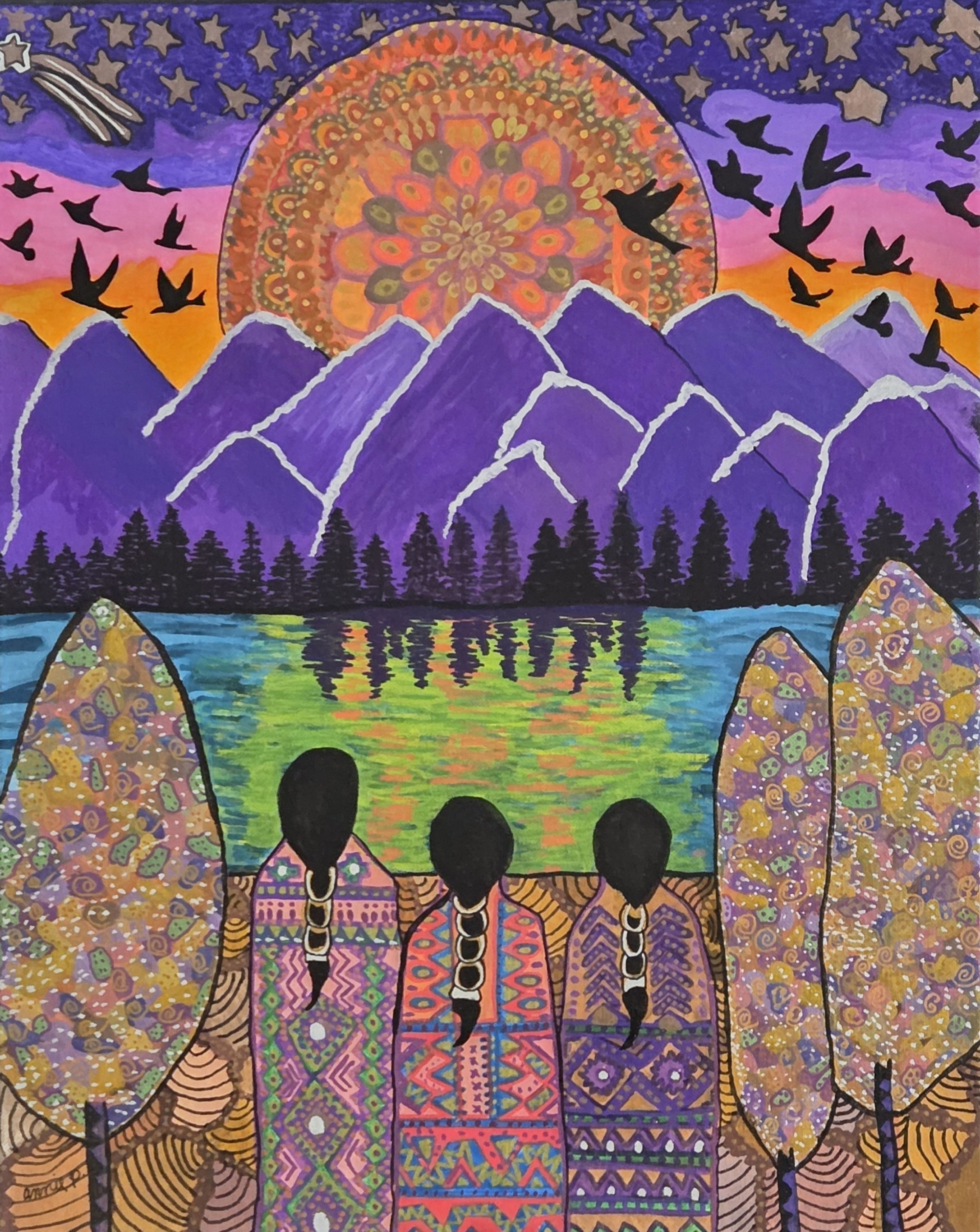 Matted Print- "Purple Mountain Majesties"