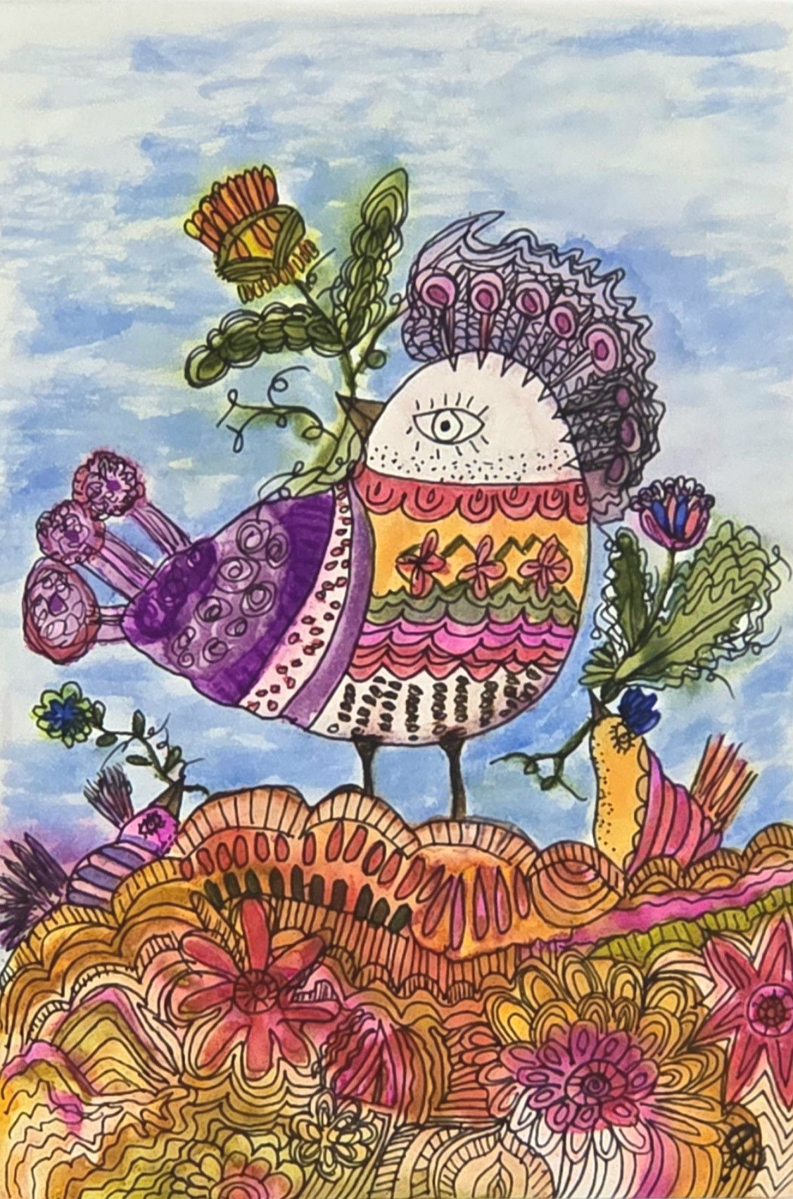 Notecards Painting - "Decked Out for Summer" B-18