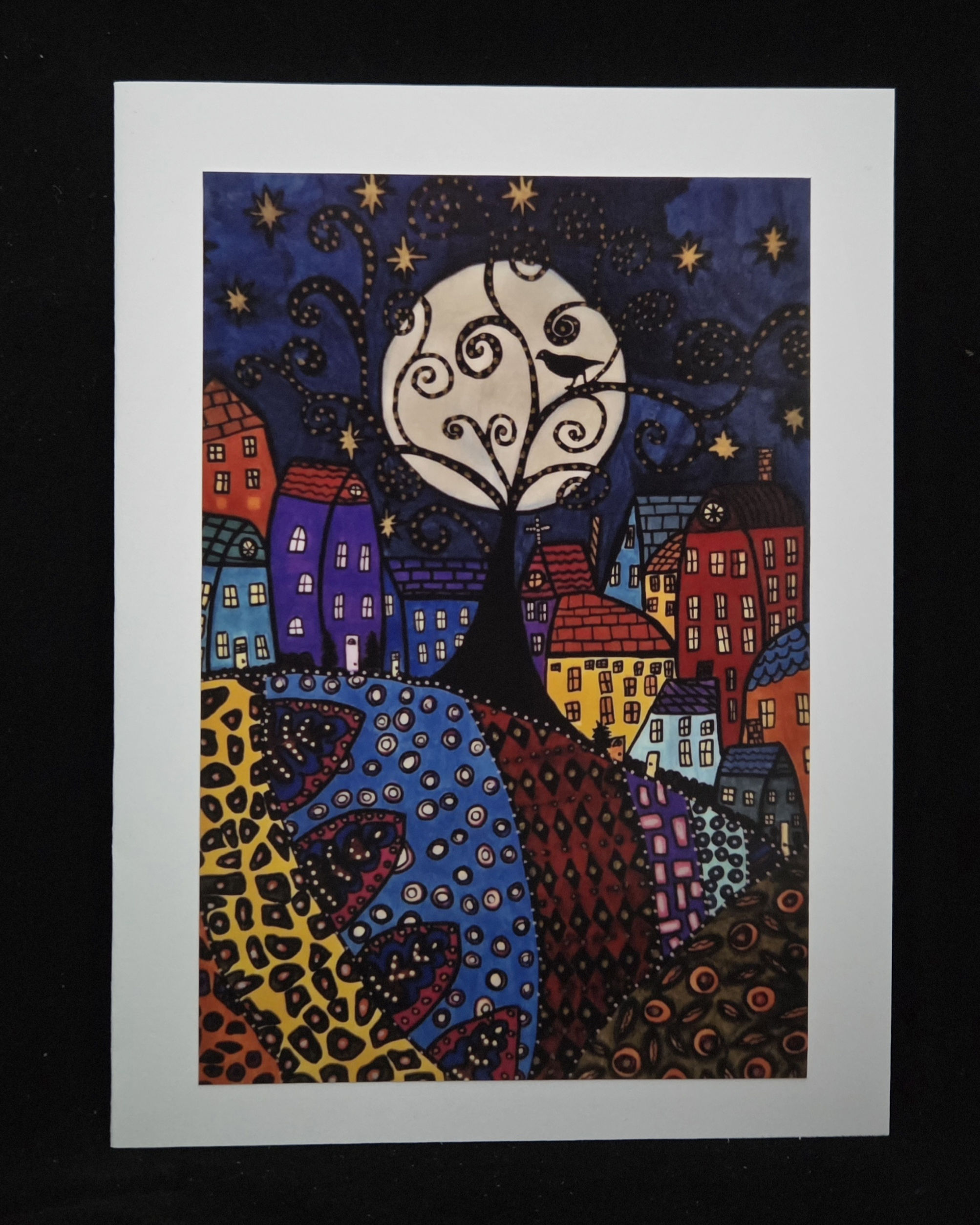 Notecards Paintings - "October Night" O-17