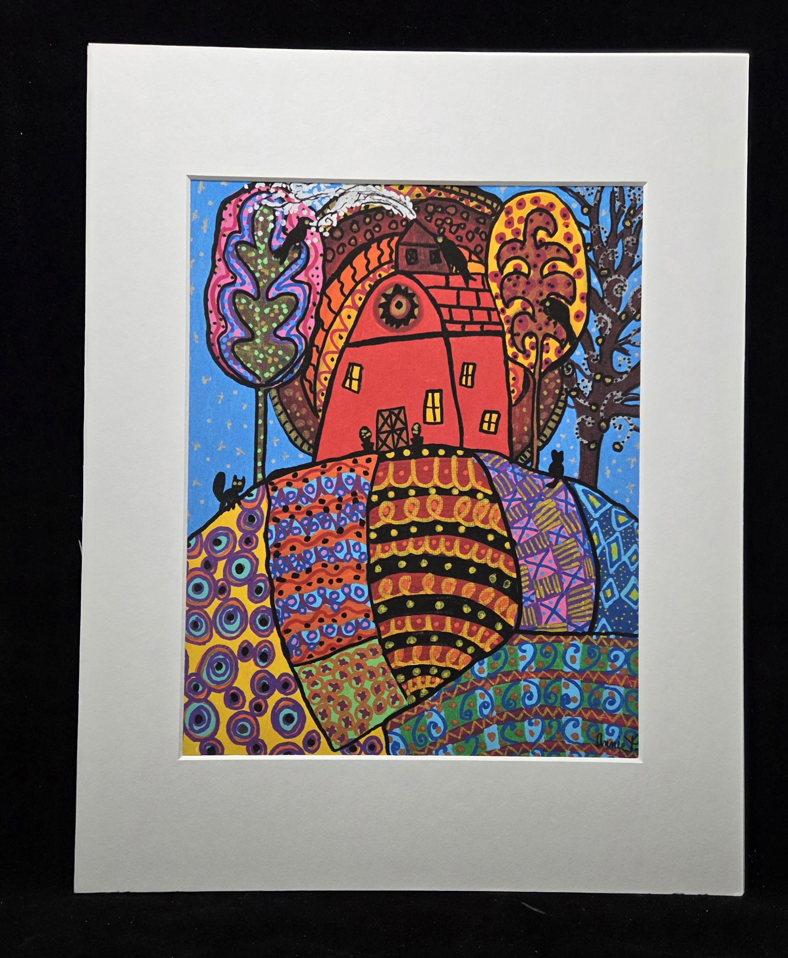 Matted Print - "Early Fall at the Barn"