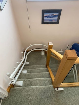 Platinum Curve stairlift installation in Chichester, UK