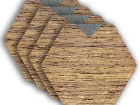 The Art of the Table: American Walnut Wooden Coasters