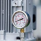 Air Conditioner refrigerant guage in use