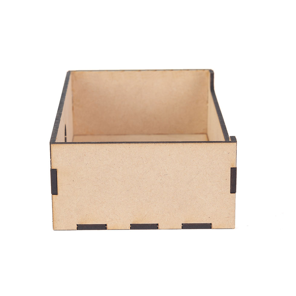 Thumbnail: Modular Storage System Lower Box 3 HORIZONTAL DRAWERS  3mm MDF PREMIUM