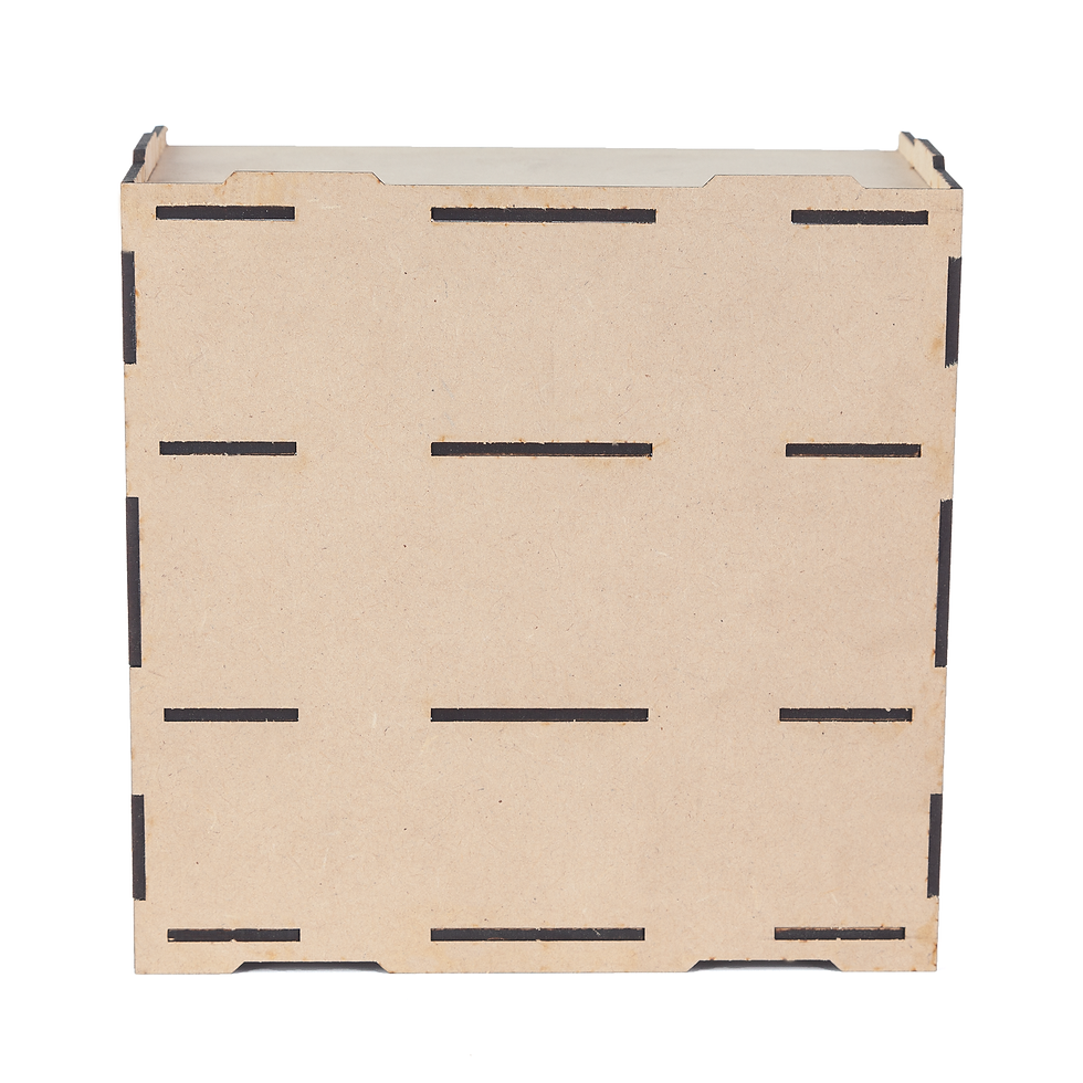 Thumbnail: Modular Storage System Lower Box 3 HORIZONTAL DRAWERS  3mm MDF PREMIUM