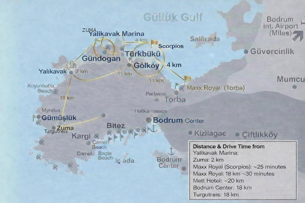 Bodrum Villa Map Image