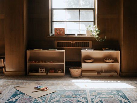 The New Haven Montessori-inspired toddler classroom in San Diego, designed for independent play and exploration.