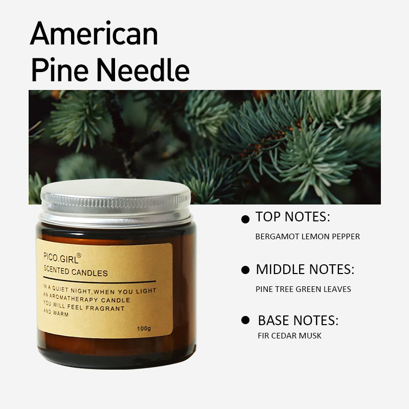 Wholesale Amber Color Scented Candle Luxury Romantic Birthday Gifts Long Lasti