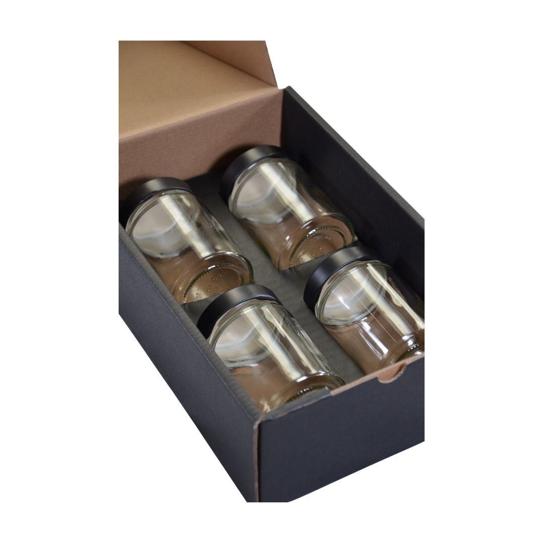 Geschenkebox für 4 Gläser Marmelade