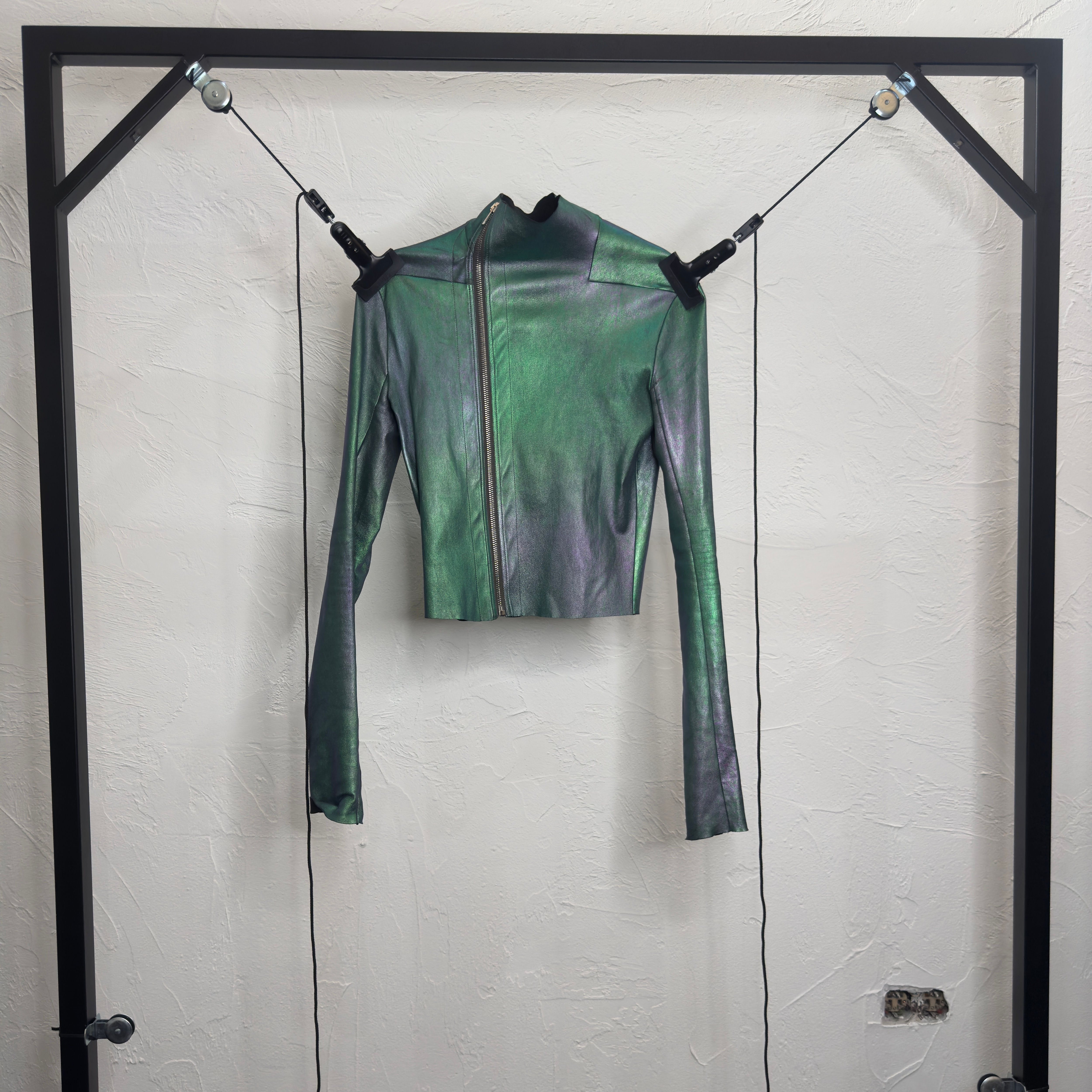 Iridescent lambskin leather jacket SS23 Edfu