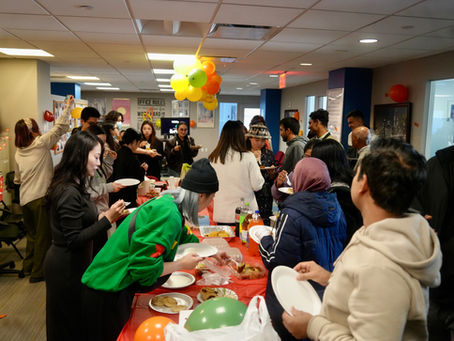 Thanksgiving Class Party Fun at Bluedata ESL School in Manhattan!More Will Come!!