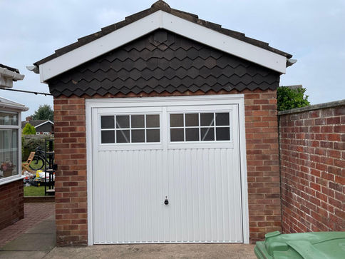 Up and Over door installed at a home by Garage Doors Telford