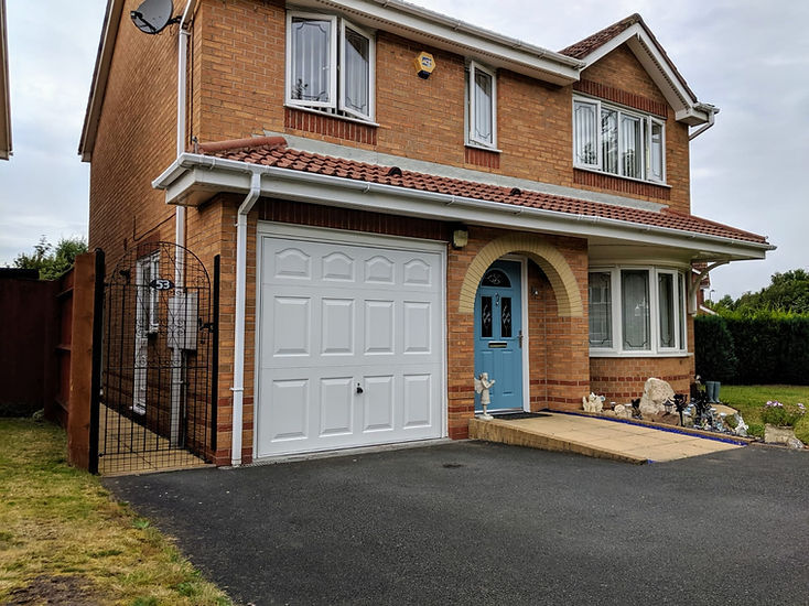 Up and Over door installed at a home by Garage Doors Telford