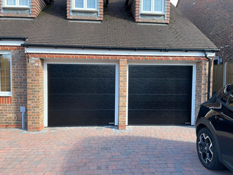 Sectional Doors installed at a home by Garage Doors Telford
